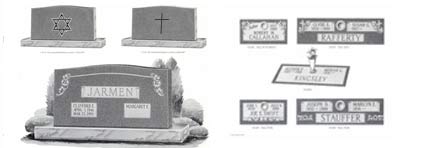 A Wide Variety of Cemetery Markers